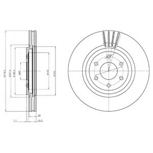 DELPHI - BG4176 - Тормозной диск (Тормозная система)