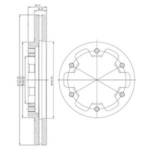 DELPHI - BG3422 - Тормозной диск (Тормозная система)