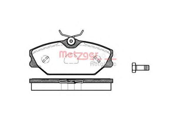 METZGER - 0208.00 - Комплект тормозных колодок, дисковый тормоз (Тормозная система)