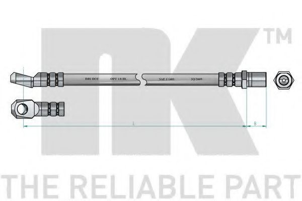 NK - 852343 - Тормозной шланг (Тормозная система)