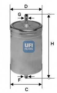 UFI - 31.611.00 - Топливный фильтр (Система подачи топлива)