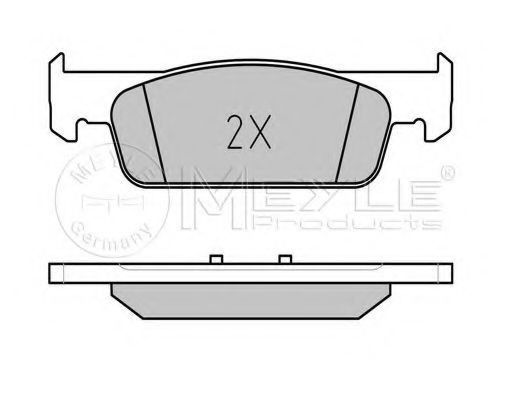 MEYLE - 025 257 0217 - Комплект тормозных колодок, дисковый тормоз (Тормозная система)