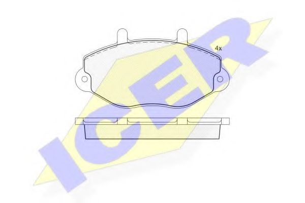 ICER - 140897 - Комплект тормозных колодок, дисковый тормоз (Тормозная система)