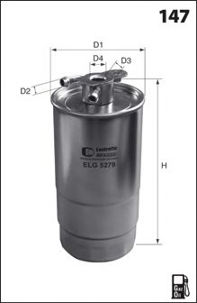 MECAFILTER - ELG5279 - Топливный фильтр (Система подачи топлива)