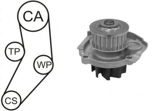 AIRTEX - WPK-185201 - Водяной насос + комплект зубчатого ремня (Охлаждение)
