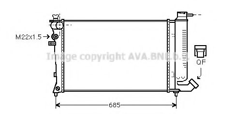 AVA QUALITY COOLING - CN2123 - Радиатор, охлаждение двигателя (Охлаждение)