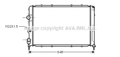 AVA QUALITY COOLING - RTA2199 - Радиатор, охлаждение двигателя (Охлаждение)