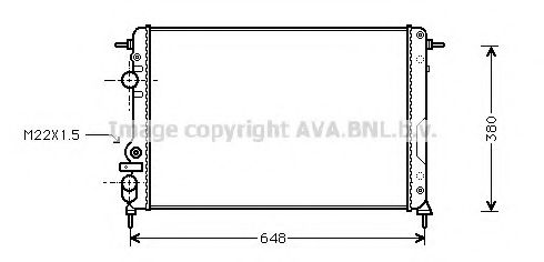 AVA QUALITY COOLING - RTA2241 - Радиатор, охлаждение двигателя (Охлаждение)