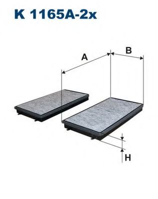 FILTRON - K1165A-2x - Фильтр, воздух во внутренном пространстве (Отопление / вентиляция)