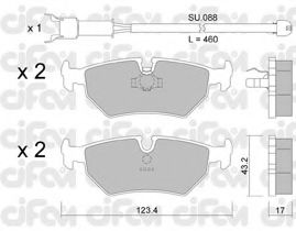 CIFAM - 822-178-0K - Комплект тормозных колодок, дисковый тормоз