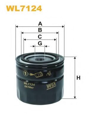 WIX FILTERS - WL7124 - Масляный фильтр (Смазывание)