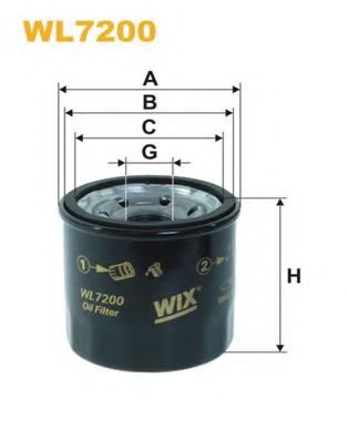 WIX FILTERS - WL7200 - Масляный фильтр (Смазывание)
