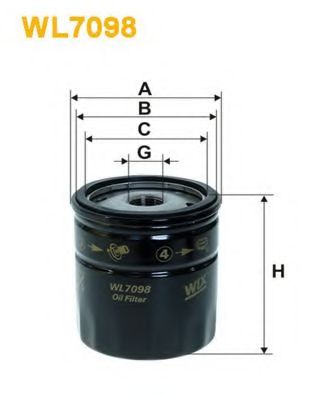 WIX FILTERS - WL7098 - Масляный фильтр (Смазывание)