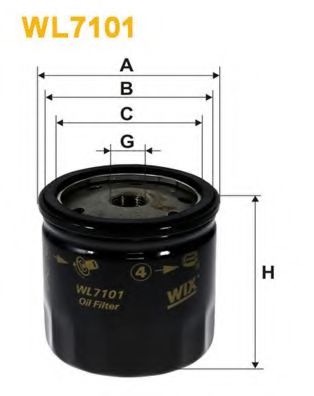 WIX FILTERS - WL7101 - Масляный фильтр (Смазывание)