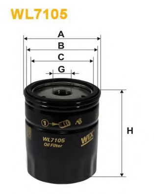 WIX FILTERS - WL7105 - Масляный фильтр (Смазывание)