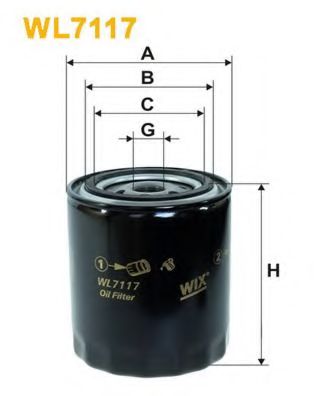 WIX FILTERS - WL7117 - Масляный фильтр (Смазывание)