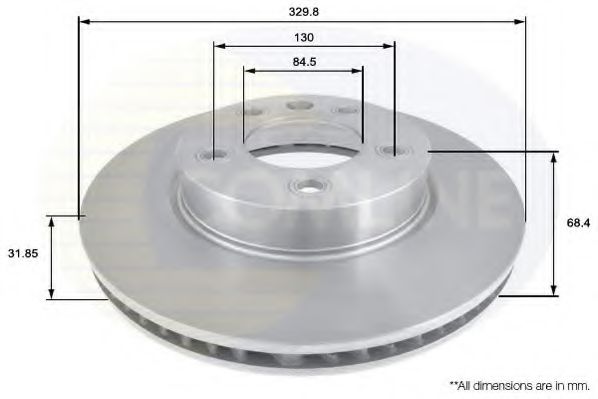 COMLINE - ADC1475V - Тормозной диск (Тормозная система)