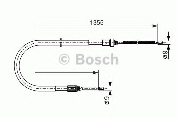 BOSCH - 1 987 477 644 - Трос, стояночная тормозная система (Тормозная система)