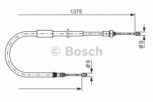 BOSCH - 1 987 477 967 - Трос, стояночная тормозная система (Тормозная система)