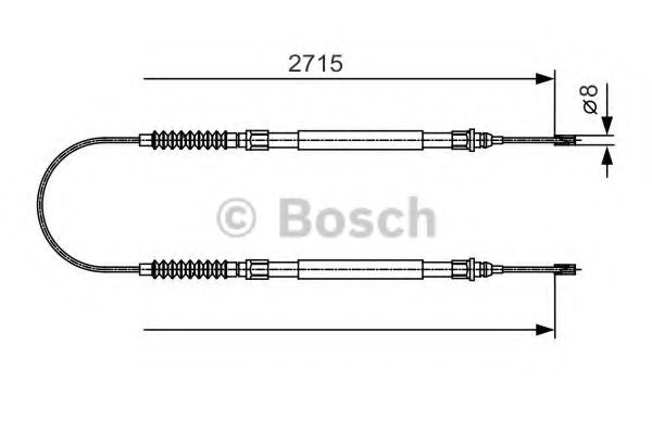 BOSCH - 1 987 482 003 - Трос, стояночная тормозная система (Тормозная система)