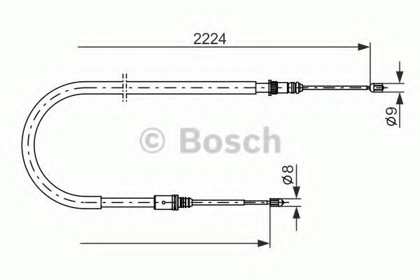 BOSCH - 1 987 482 303 - Трос, стояночная тормозная система (Тормозная система)