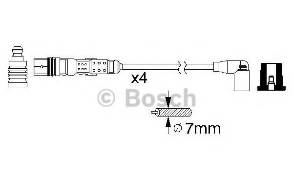 BOSCH - 0 986 356 312 - Комплект проводов зажигания (Система зажигания)