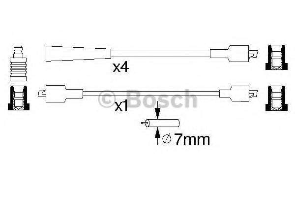 BOSCH - 0 986 356 741 - Комплект проводов зажигания (Система зажигания)