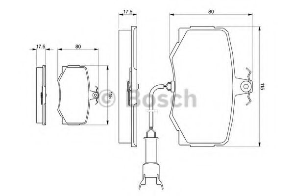 BOSCH - 0 986 424 018 - Комплект тормозных колодок, дисковый тормоз (Тормозная система)