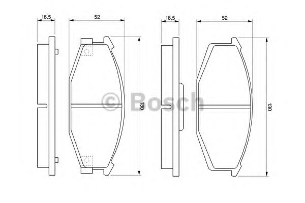 BOSCH - 0 986 468 320 - Комплект тормозных колодок, дисковый тормоз (Тормозная система)