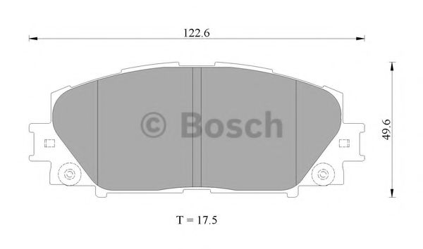 BOSCH - 0 986 AB2 403 - Комплект тормозных колодок, дисковый тормоз (Тормозная система)