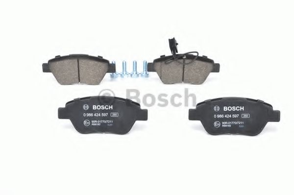 BOSCH - 0 986 424 597 - Комплект тормозных колодок, дисковый тормоз (Тормозная система)