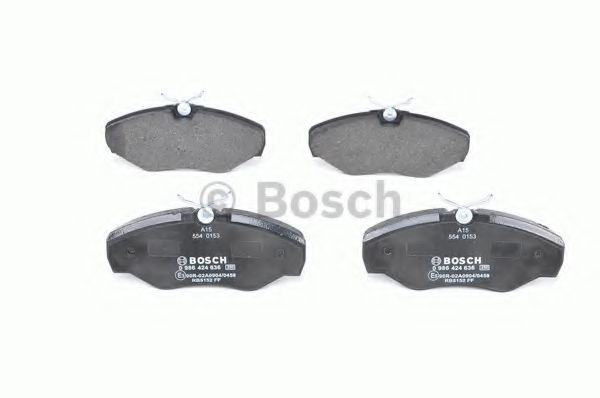 BOSCH - 0 986 424 636 - Комплект тормозных колодок, дисковый тормоз (Тормозная система)