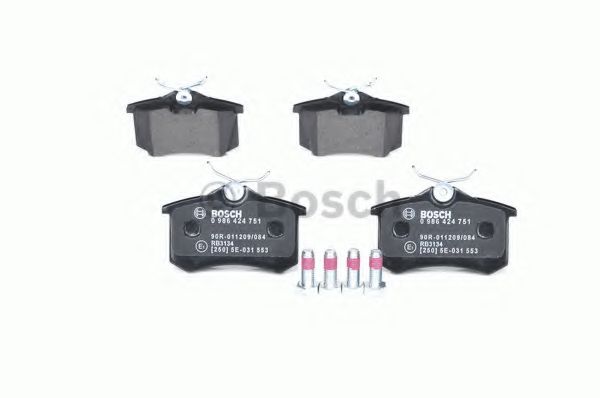 BOSCH - 0 986 424 751 - Комплект тормозных колодок, дисковый тормоз (Тормозная система)