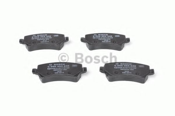 BOSCH - 0 986 494 248 - Комплект тормозных колодок, дисковый тормоз (Тормозная система)