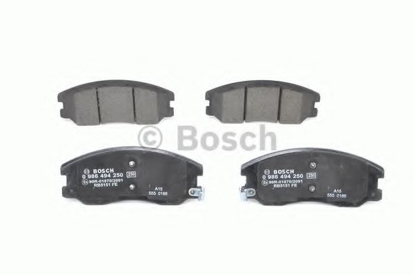 BOSCH - 0 986 494 250 - Комплект тормозных колодок, дисковый тормоз (Тормозная система)