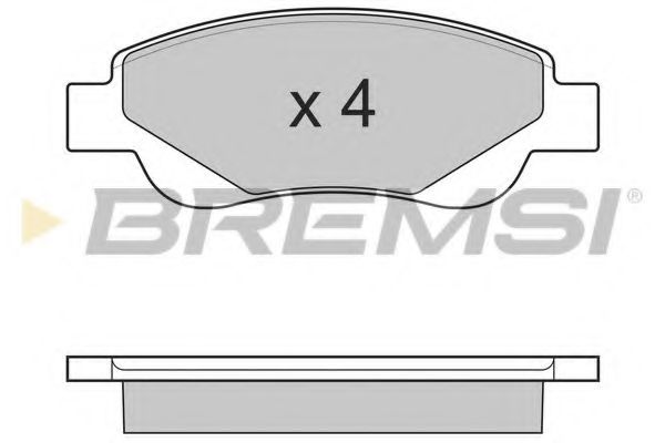 BREMSI - BP3225 - Комплект тормозных колодок, дисковый тормоз (Тормозная система)