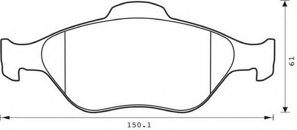 JURID - 573041J - Комплект тормозных колодок, дисковый тормоз (Тормозная система)