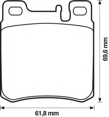 BENDIX - 571722B - Комплект тормозных колодок, дисковый тормоз