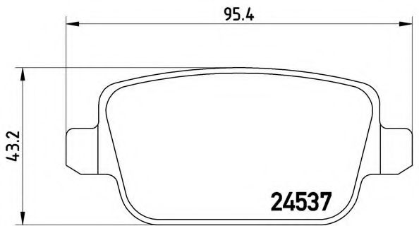 BREMBO - P 44 016 - Комплект тормозных колодок, дисковый тормоз (Тормозная система)