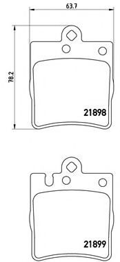 BREMBO - P 50 033 - Комплект тормозных колодок, дисковый тормоз (Тормозная система)