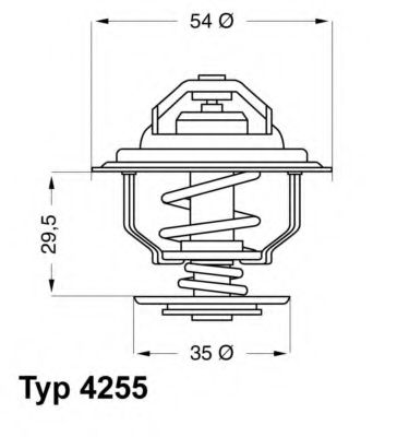 WAHLER - 4255.82D - Термостат, охлаждающая жидкость (Охлаждение)