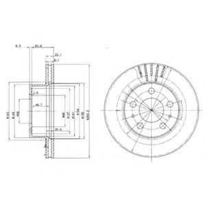 DELPHI - BG2207 - Тормозной диск (Тормозная система)