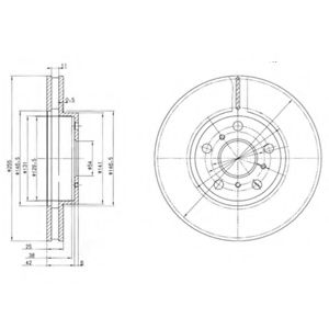 DELPHI - BG2450 - Тормозной диск (Тормозная система)