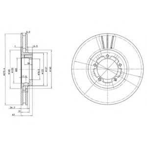 DELPHI - BG2663 - Тормозной диск (Тормозная система)