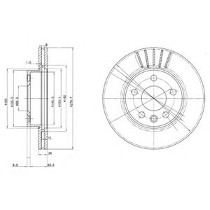 DELPHI - BG3417 - Тормозной диск (Тормозная система)