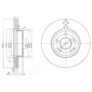 DELPHI - BG3838 - Тормозной диск (Тормозная система)