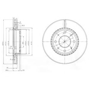 DELPHI - BG4016 - Тормозной диск (Тормозная система)