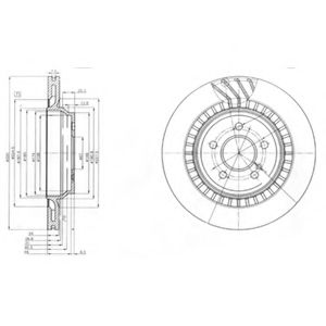 DELPHI - BG4144 - Тормозной диск (Тормозная система)