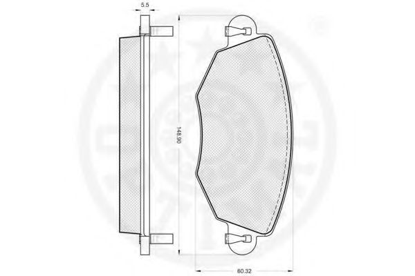 OPTIMAL - 12091 - Комплект тормозных колодок, дисковый тормоз (Тормозная система)
