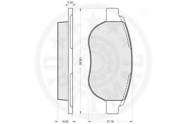 OPTIMAL - 84100 - Комплект тормозных колодок, дисковый тормоз (Тормозная система)